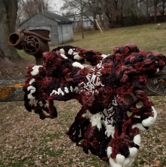 Artisan Cowl Freeform Crochet Scarf Artwear - Picture 4 of 6